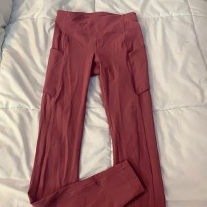 salmon lulu lemon leggings